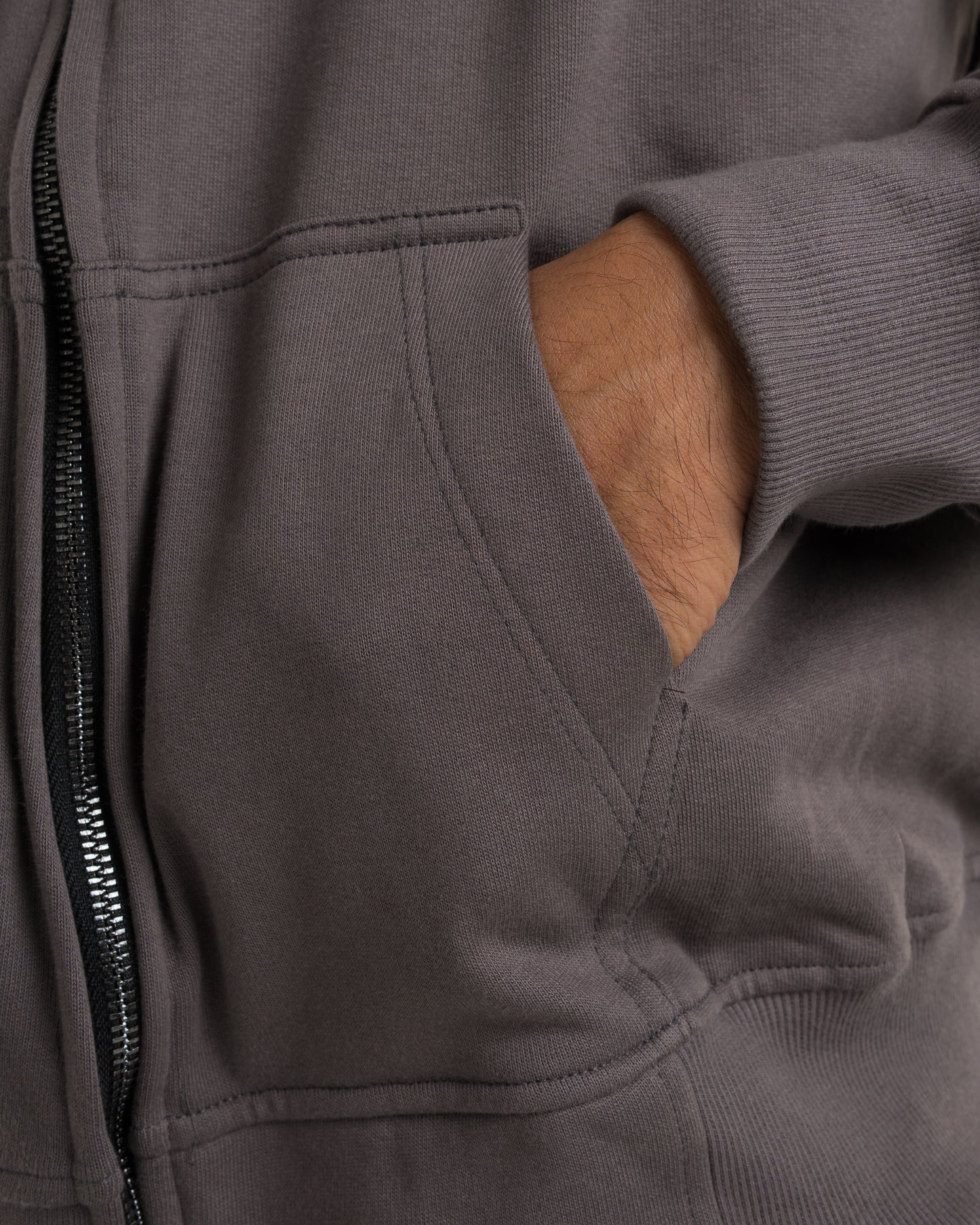 Grey Zip-up Hoodie