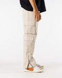 Flare Cargo Pants (Beige)