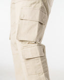 Flare Cargo Pants (Beige)