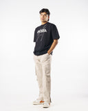 Flare Cargo Pants (Beige)