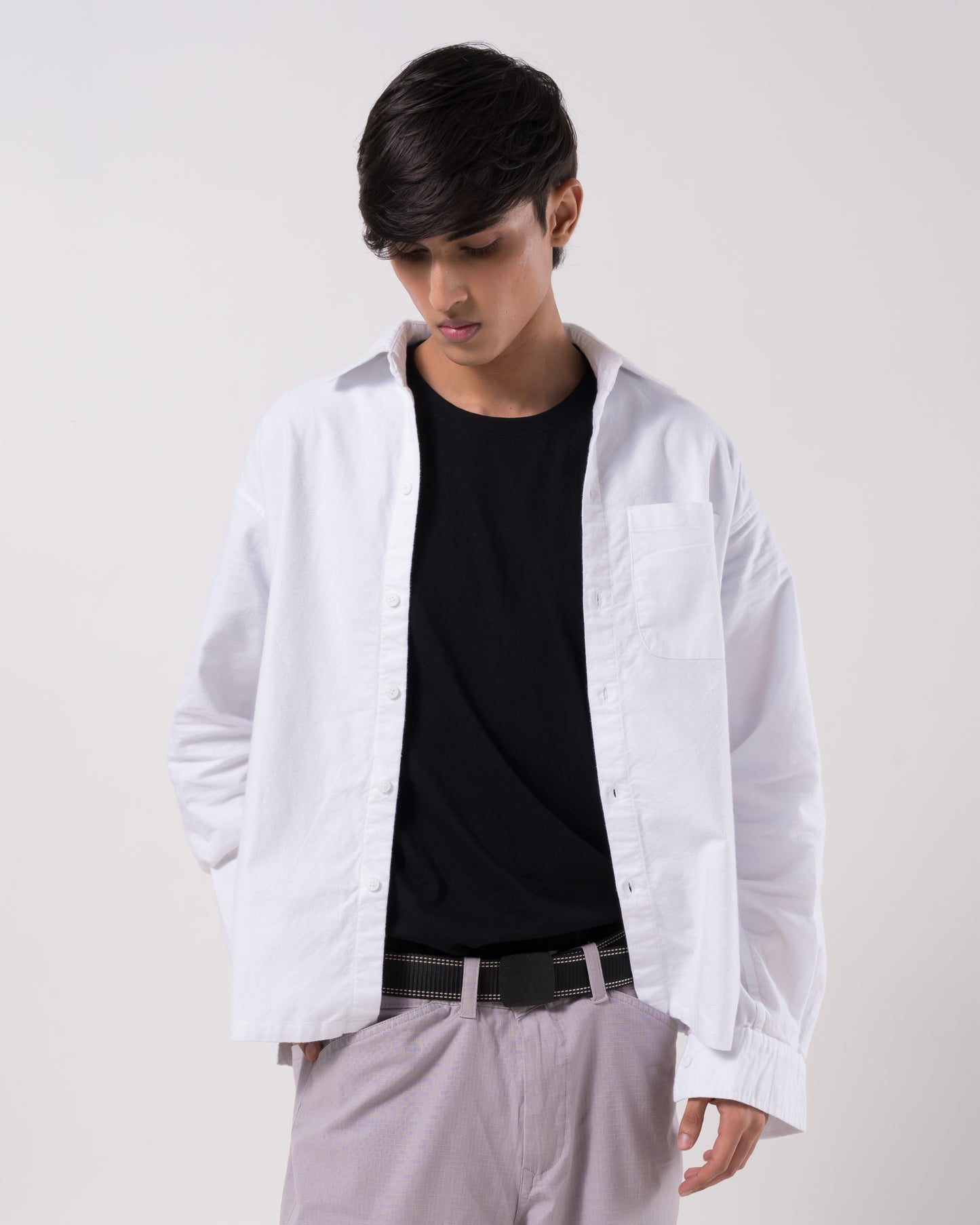 Brushed Oxford Shirt (White)