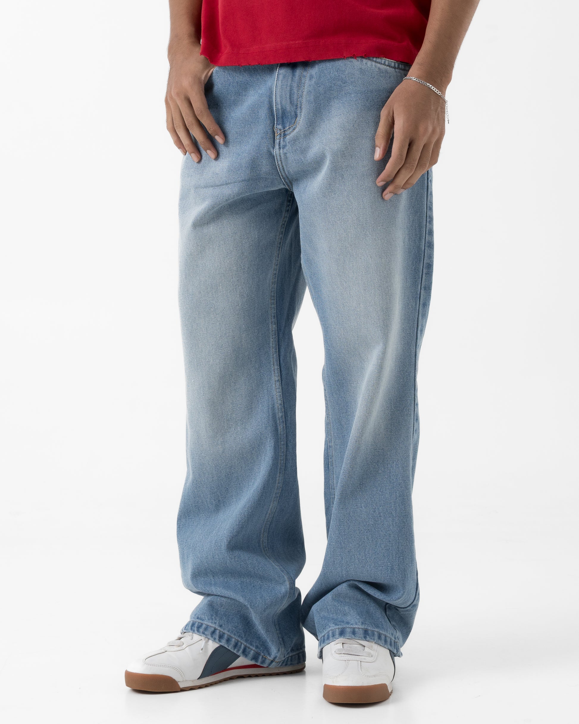 Straight Fit Jeans (Light Blue) - Main Image