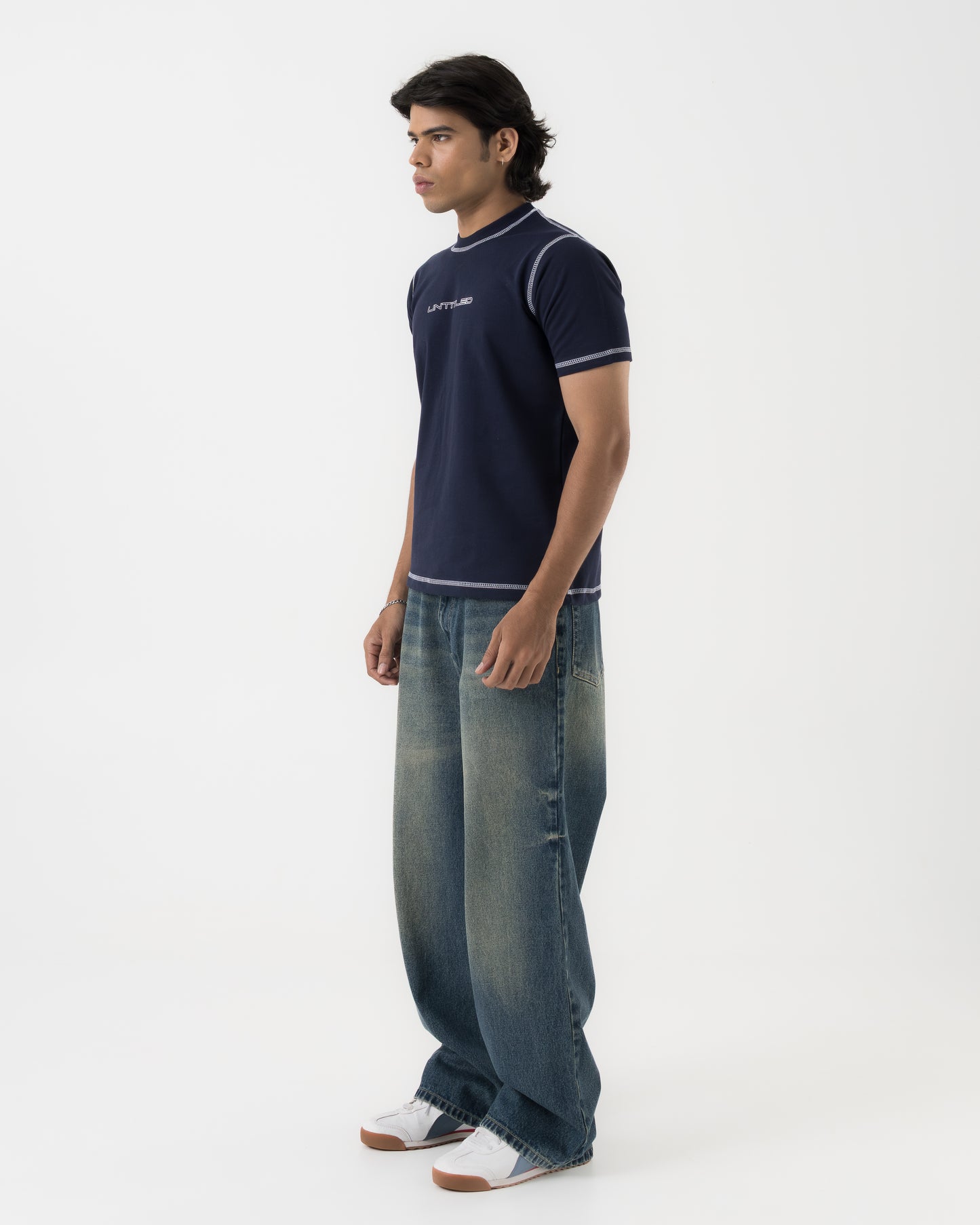 Baggy Fit Denim (Sun-faded Blue)