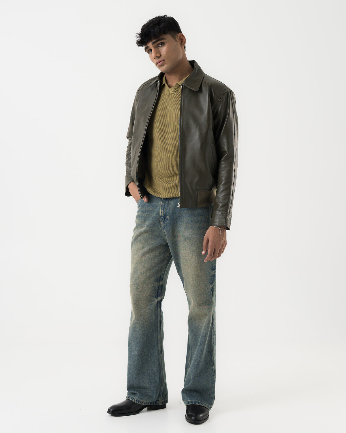 Vintage Bootcut Denim (Sun-faded Blue) - Image 2
