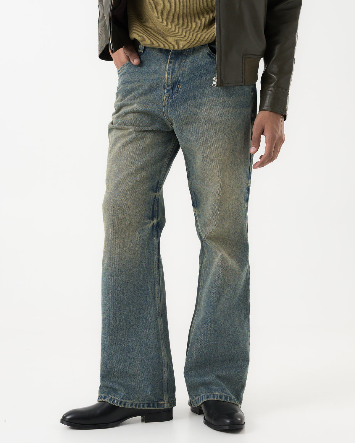 Vintage Bootcut Denim (Sun-faded Blue) - Image 1