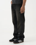 Straight Fit Jeans (Black-Brown)