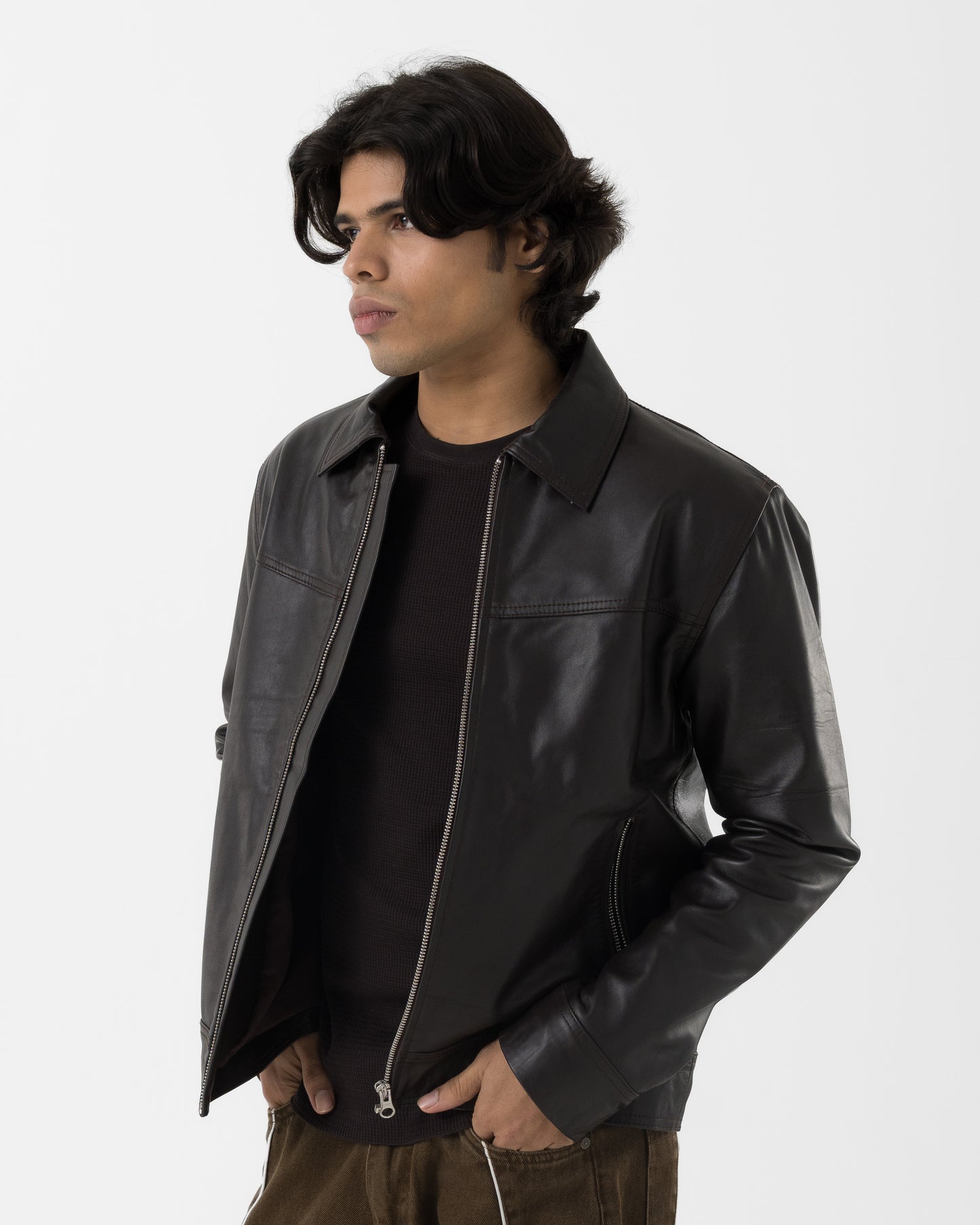 Leather Jacket (Brown)