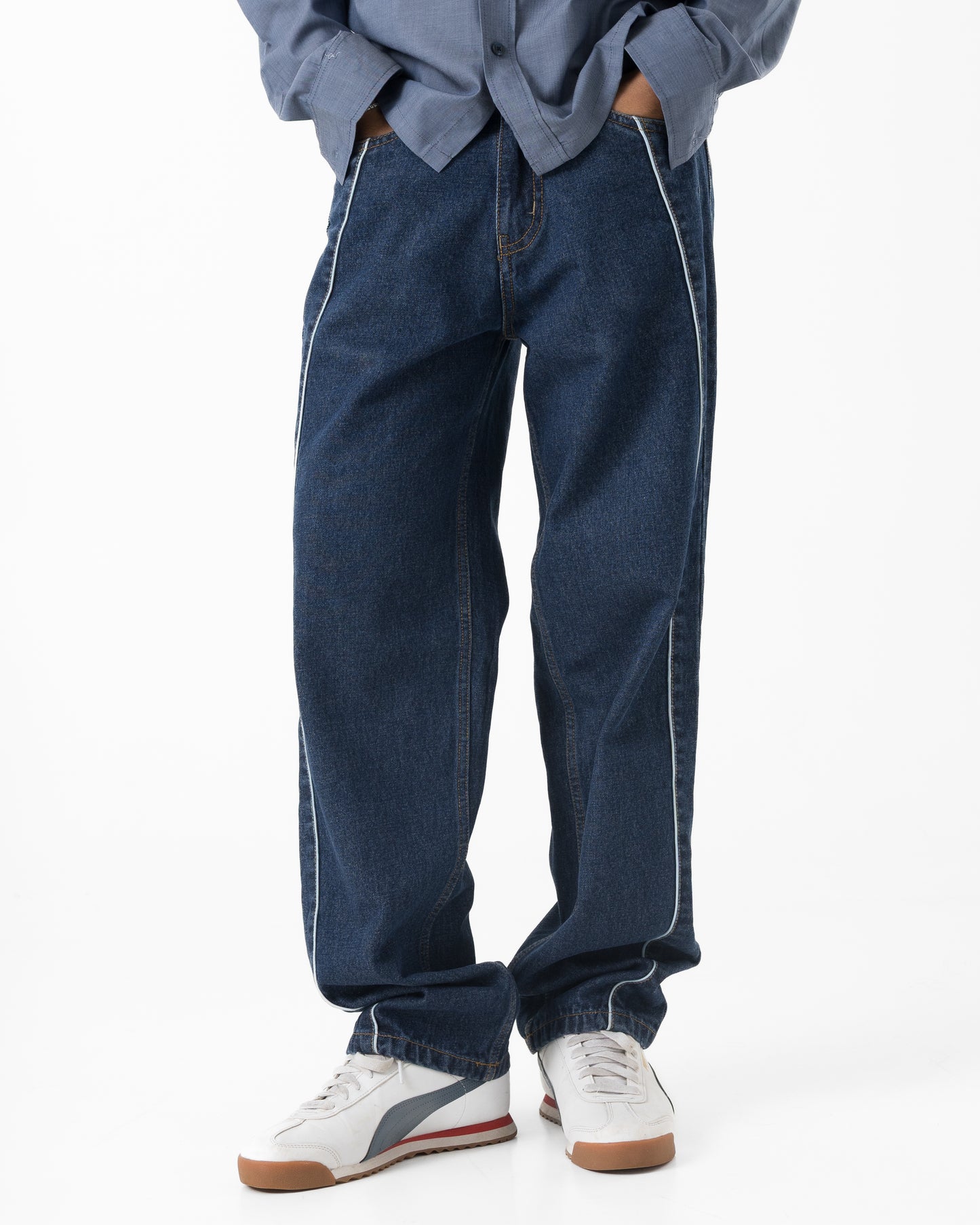 Piped Denim (Blue)