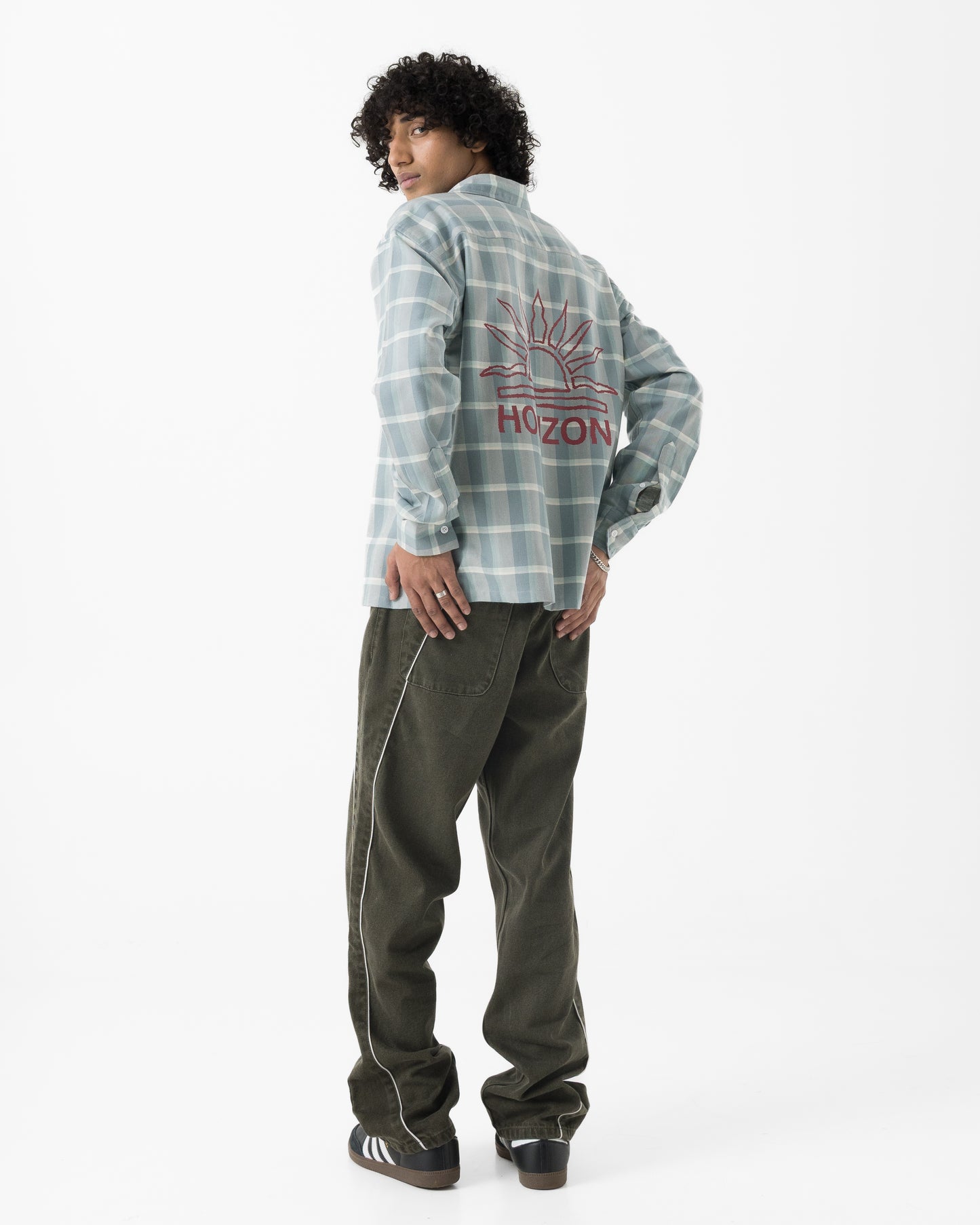 Piped Denim (Olive)