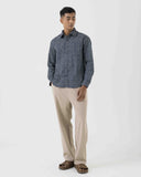 Navy Micro Print Shirt