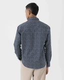 Navy Micro Print Shirt