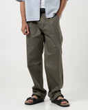 Double Pleated Trousers (Olive)