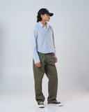 Double Pleated Trousers (Olive)