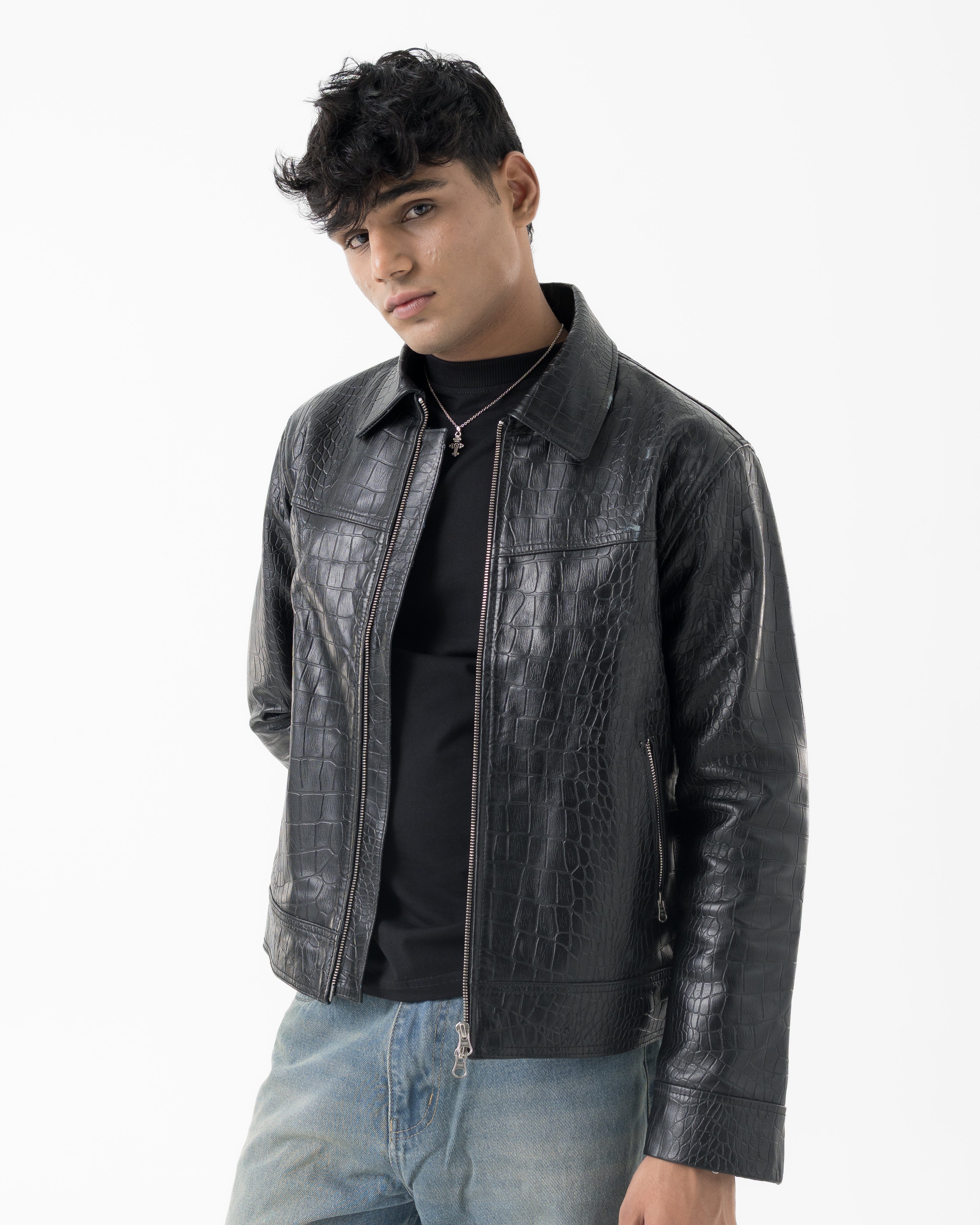Croc Jacket (Black) – untld.in